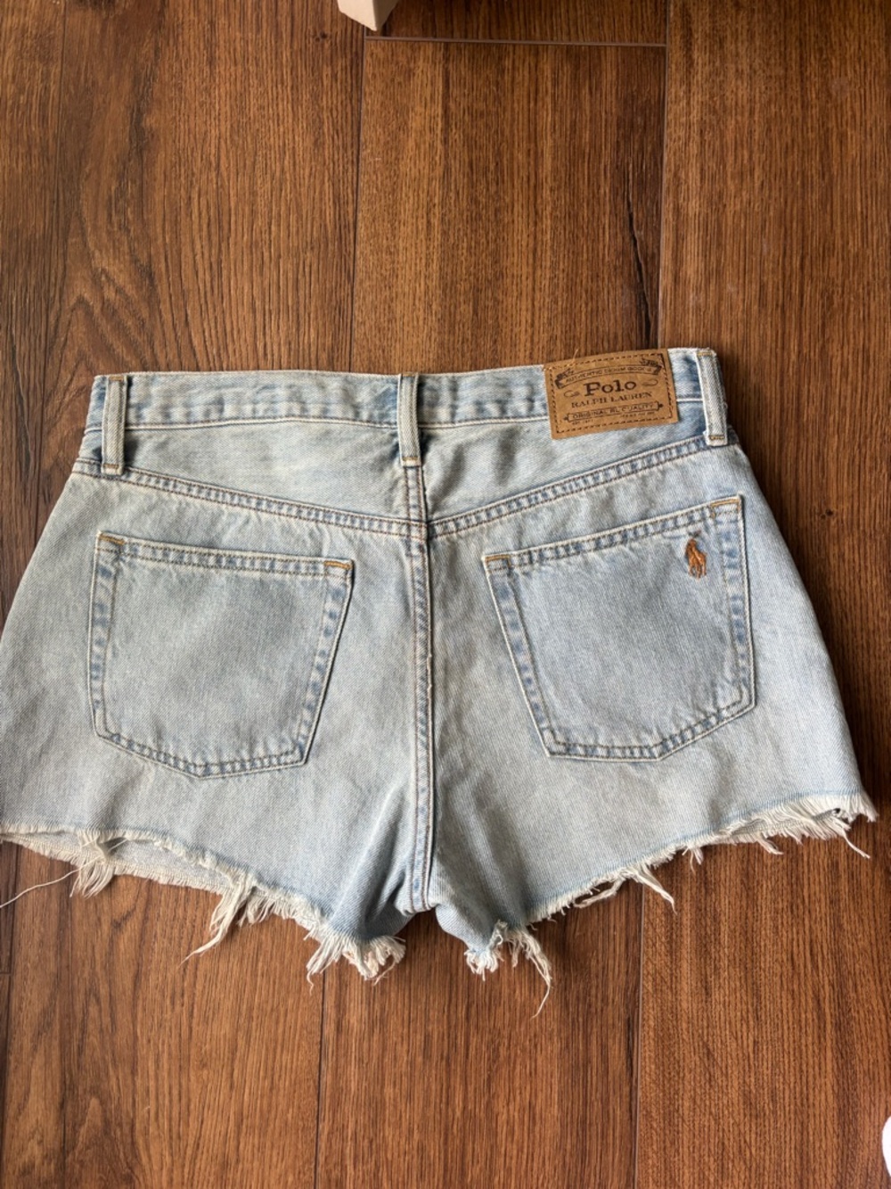 Ultra rare Ralph Lauren Logo Cut Off Jean Shorts 27
